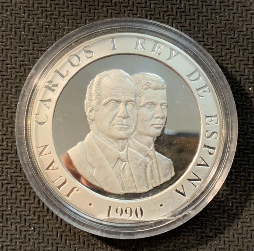 紫瑗钱币—微拍第11期  中外现代银币场 西班牙 1990年 奥运会 射击 2000比塞塔 27克 0.925银 精制