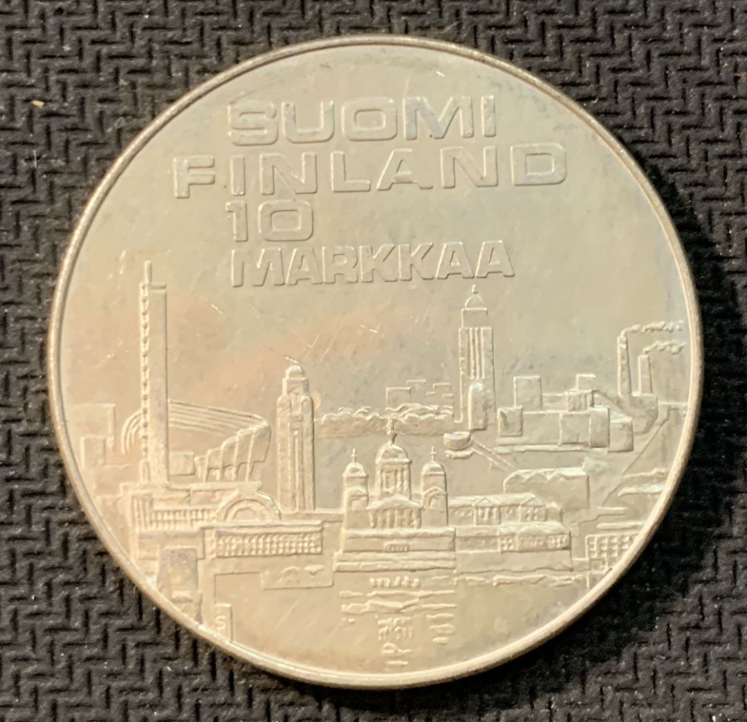 紫瑗钱币—微拍第11期  中外现代银币场 芬兰 1971年 欧洲田径赛 10马克 24.2克 0.5银