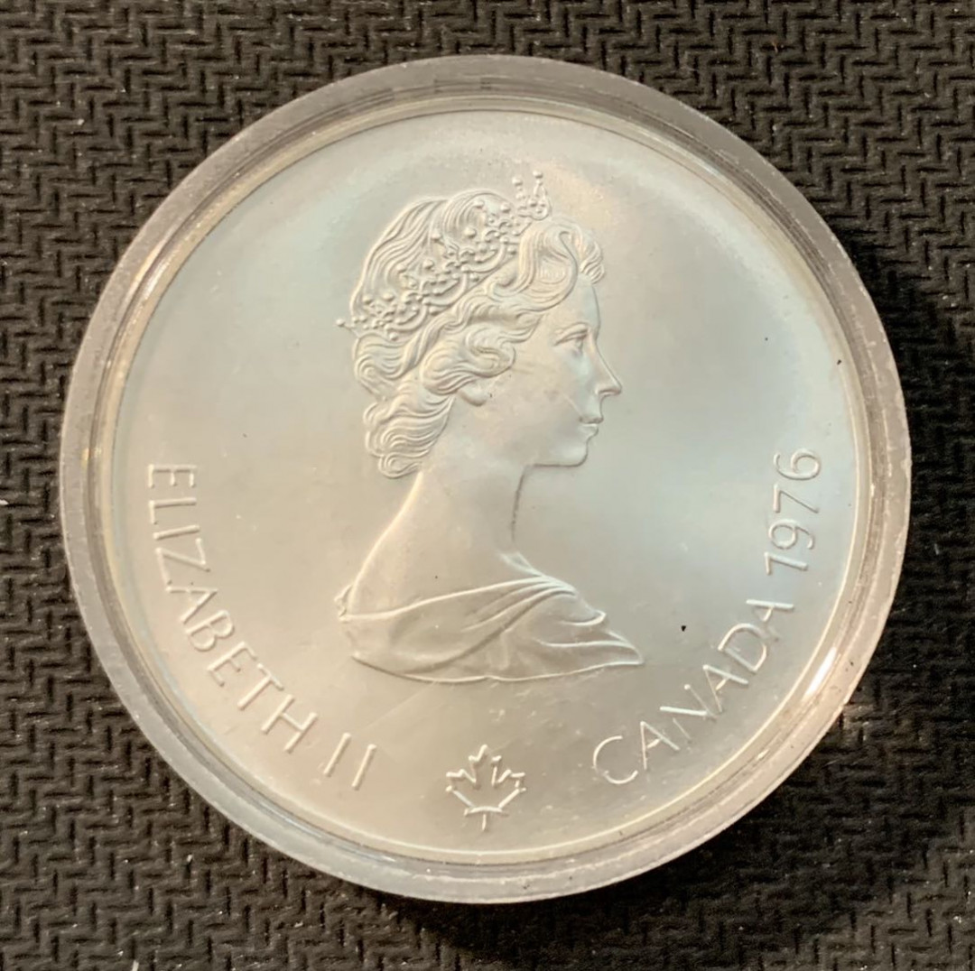 紫瑗钱币—微拍第11期  中外现代银币场 加拿大 1976年 蒙特利尔奥运会 建筑 5元 24.3克 0.925银