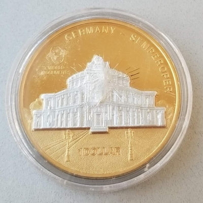 【随心拍&GetCoins】现代金银币拍卖第四十三期 库克2009年世界奇观德累斯顿歌剧院立体镀金纪念币