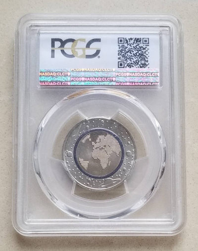 【随心拍&GetCoins】现代金银币拍卖第四十三期 克劳斯获奖币!德国2016年蓝色星球5欧元复合材质纪念币，PCGS评级币。