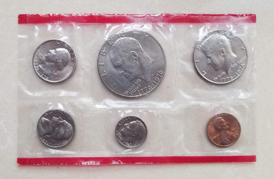 【随心拍&GetCoins】现代金银币拍卖第四十三期 - 美国1976年独立200周年纪念币套装6枚，造币厂原包装。