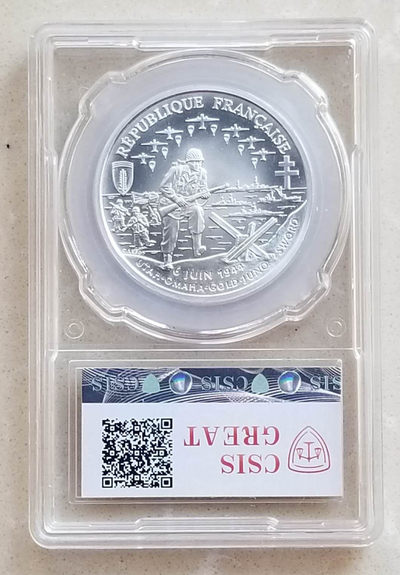 【随心拍&GetCoins】现代金银币拍卖第四十三期 获奖币法国1993年诺曼底登陆普制银币