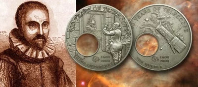 【随心拍&GetCoins】现代金银币拍卖第四十三期 帕劳2008年望远镜发明400周年纪念两枚银币 