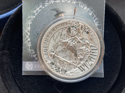 【随心拍&GetCoins】现代金银币拍卖第四十三期 【所罗门】所罗门2017年5元，2盎司 加厚 神话传奇系列-“巫师”加厚 双面凹弧曲面 高浮雕 反向精制 艺术精制大银币