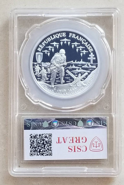 【随心拍&GetCoins】现代金银币拍卖第四十三期 获奖币法国1993年诺曼底登陆精制银币