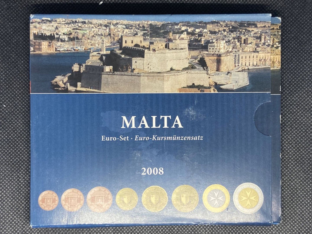 【币观天下】第九十五期钱币拍卖 【马耳他】马耳他2008年首套欧元套币8枚