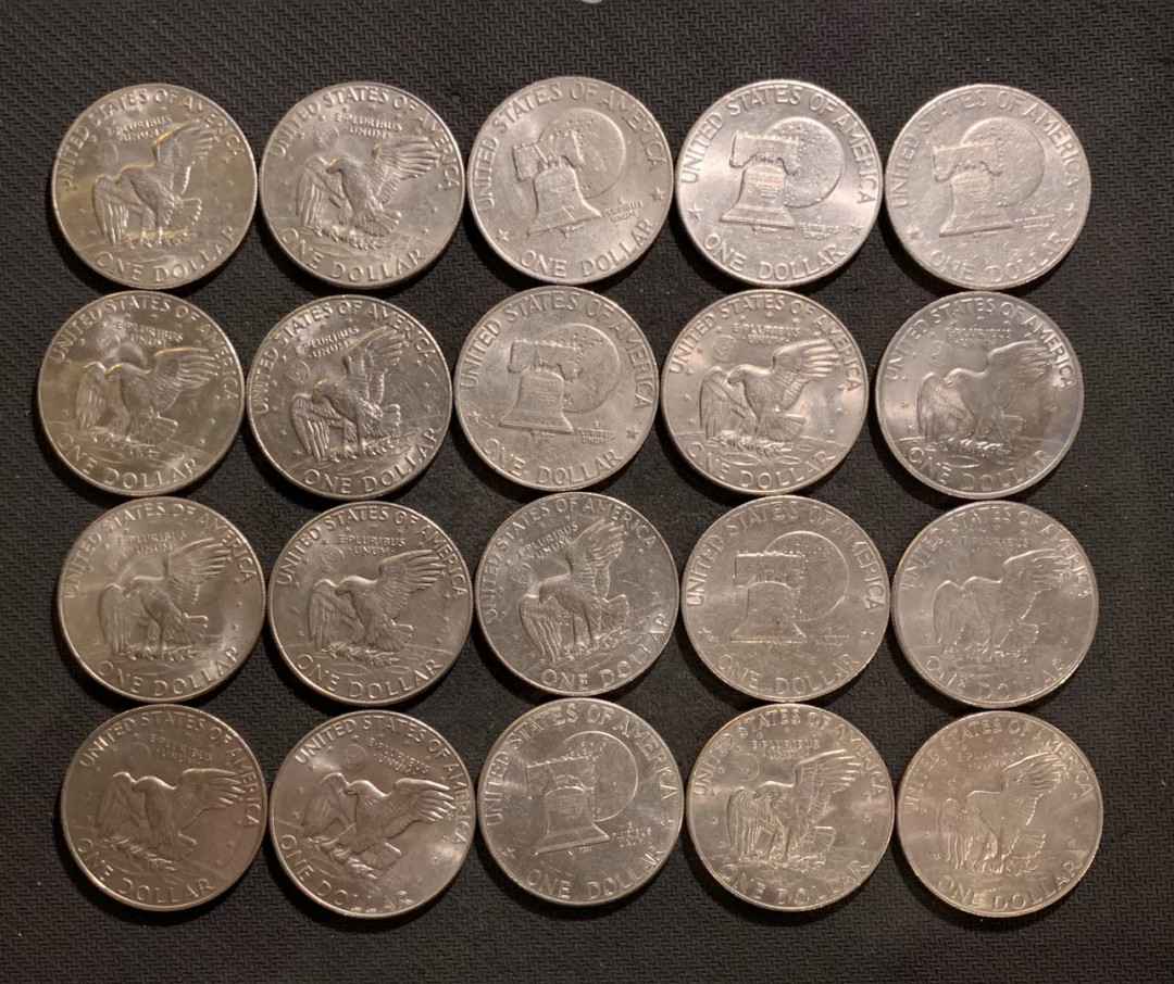 紫瑗钱币—微拍第九期  美国 1971—1976年 艾森豪威尔 1元 镍币 一组20枚