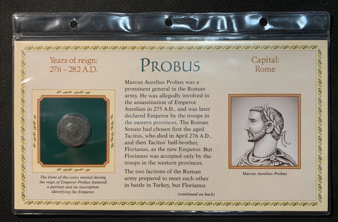 紫瑗钱币—微拍第12期  罗马帝国  普罗布斯时期 铜币一枚 带册