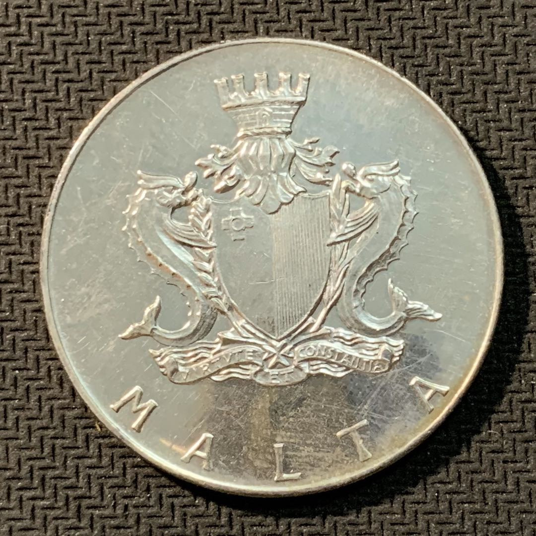紫瑗钱币—微拍第12期  马耳他 1974年 卡托内拉城堡 4磅 20克 0.987银