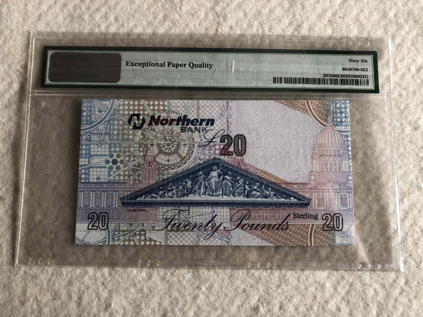 【收藏联盟】第114期拍卖（2019收官之作）——爪哇舞者 北爱尔兰 2006年 20镑 PMG66EPQ 