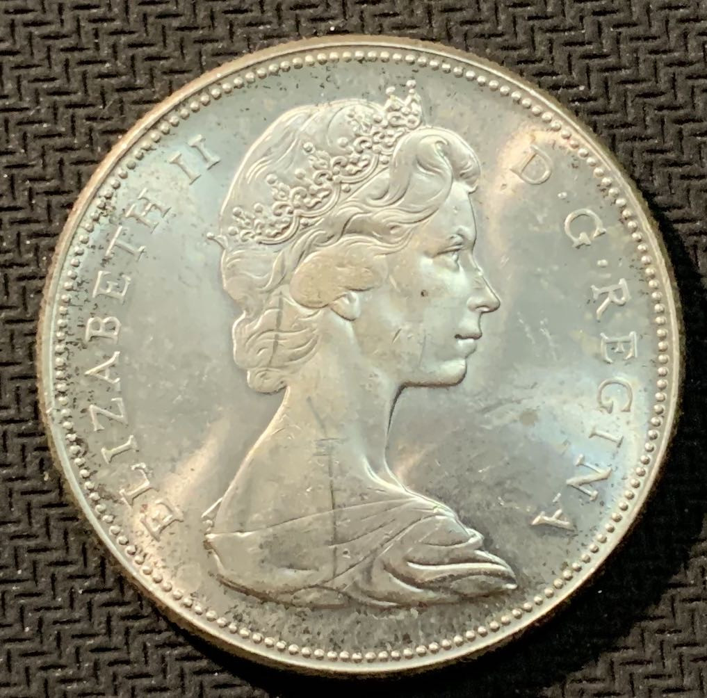 紫瑗钱币—微拍第12期  加拿大 1967年 建国百年 大雁 1元 23.5克 0.8银 BU