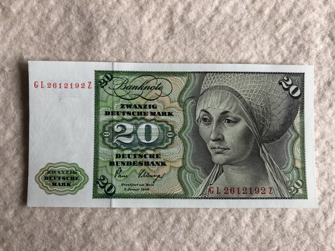 【收藏联盟】第114期拍卖（2019收官之作）——爪哇舞者 德国 1970年 20马克 UNC-