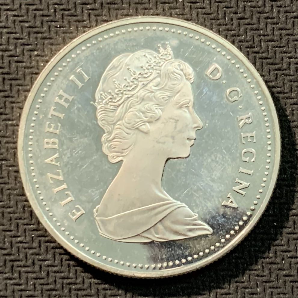 紫瑗钱币—微拍第12期  加拿大 1982年 里贾纳建城100周年 1元 23.5克 0.5银 精制