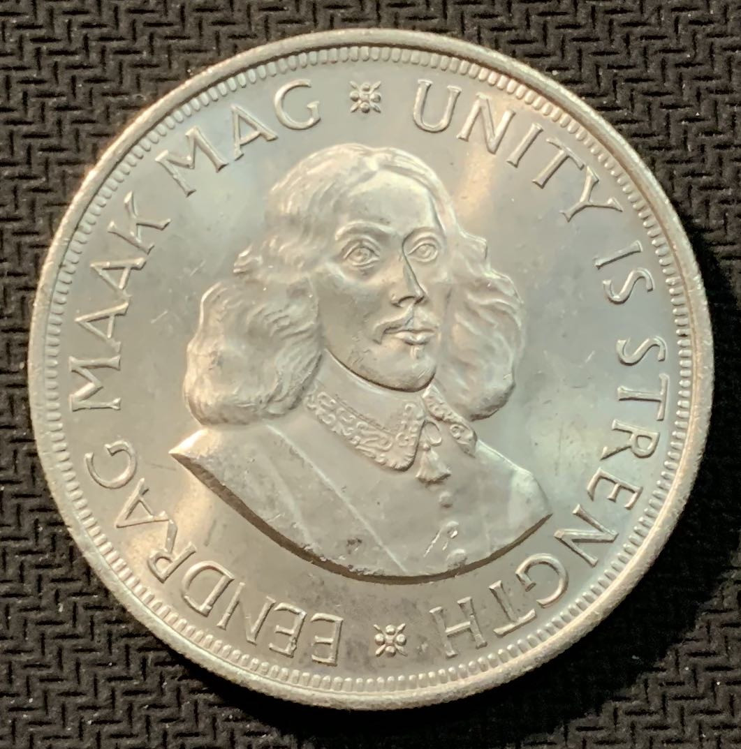 紫瑗钱币—微拍第12期  南非 1962年  探险家 吕贝克 50分 28.28克 0.5银