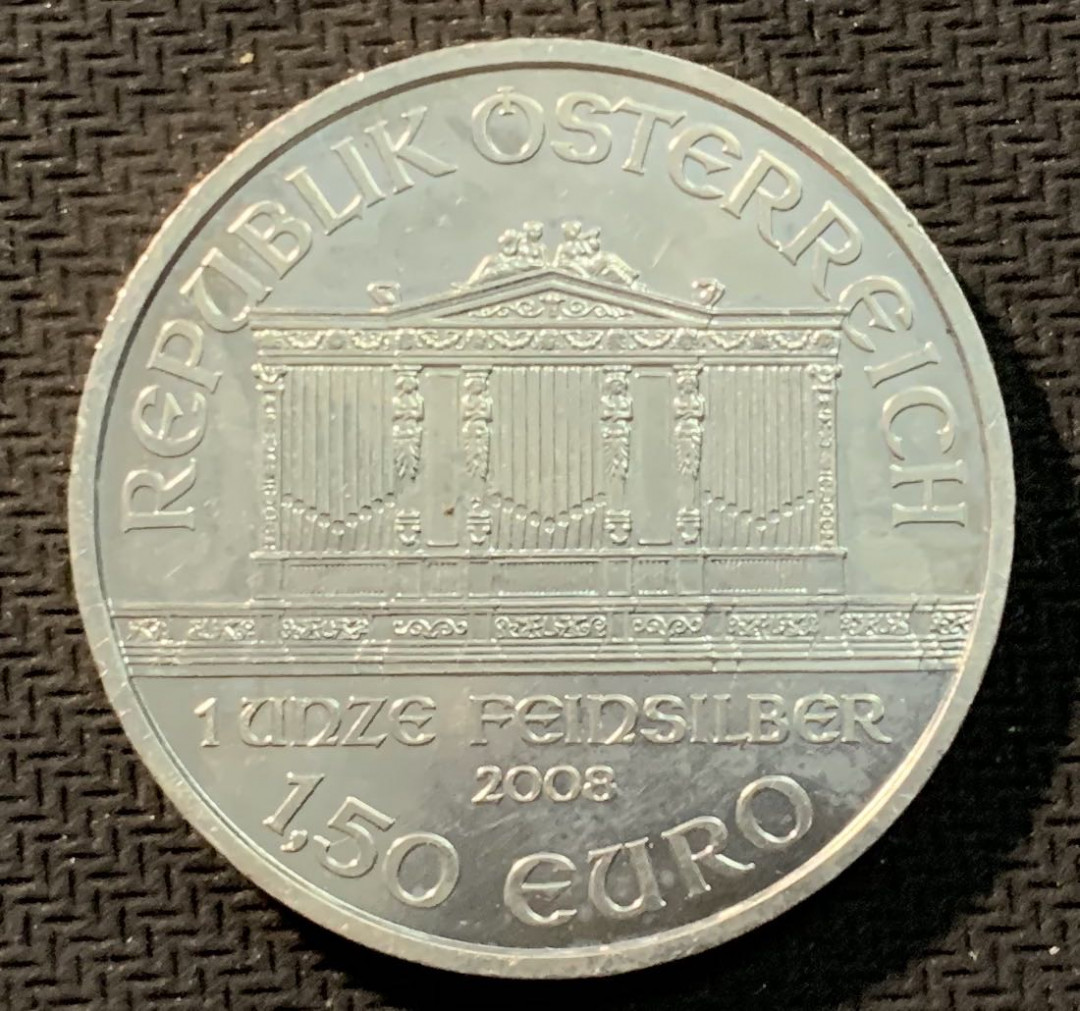 紫瑗钱币—微拍第12期  奥地利 2008年 维也纳音乐节 1.5欧 投资银币 31.1克 0.999银