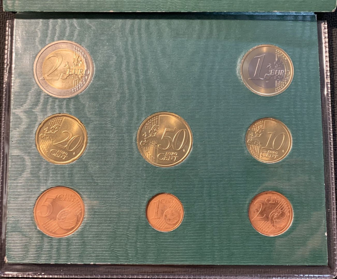 紫瑗钱币—微拍第12期  梵蒂冈 2010年 保罗二世 1分—2欧 8枚套 官方套