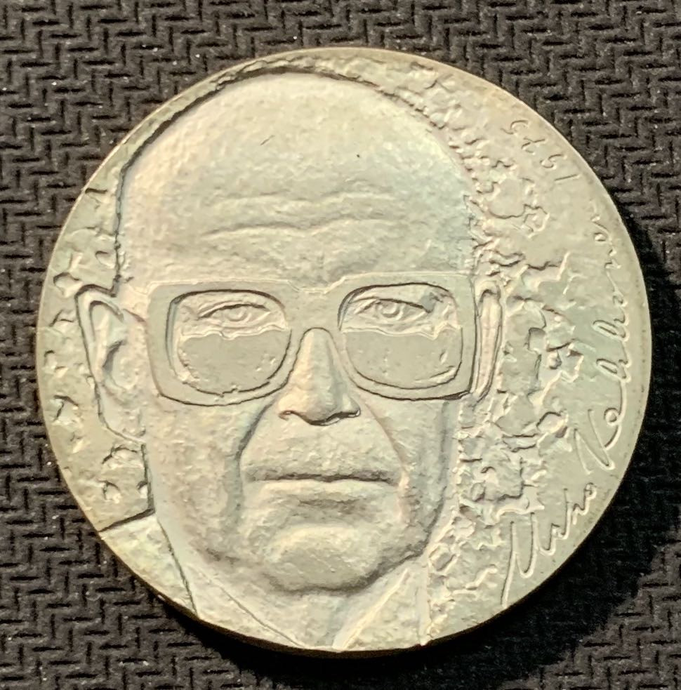 紫瑗钱币—微拍第12期  芬兰 1975年 总统吉科宁 10马克 23.8克 0.5银