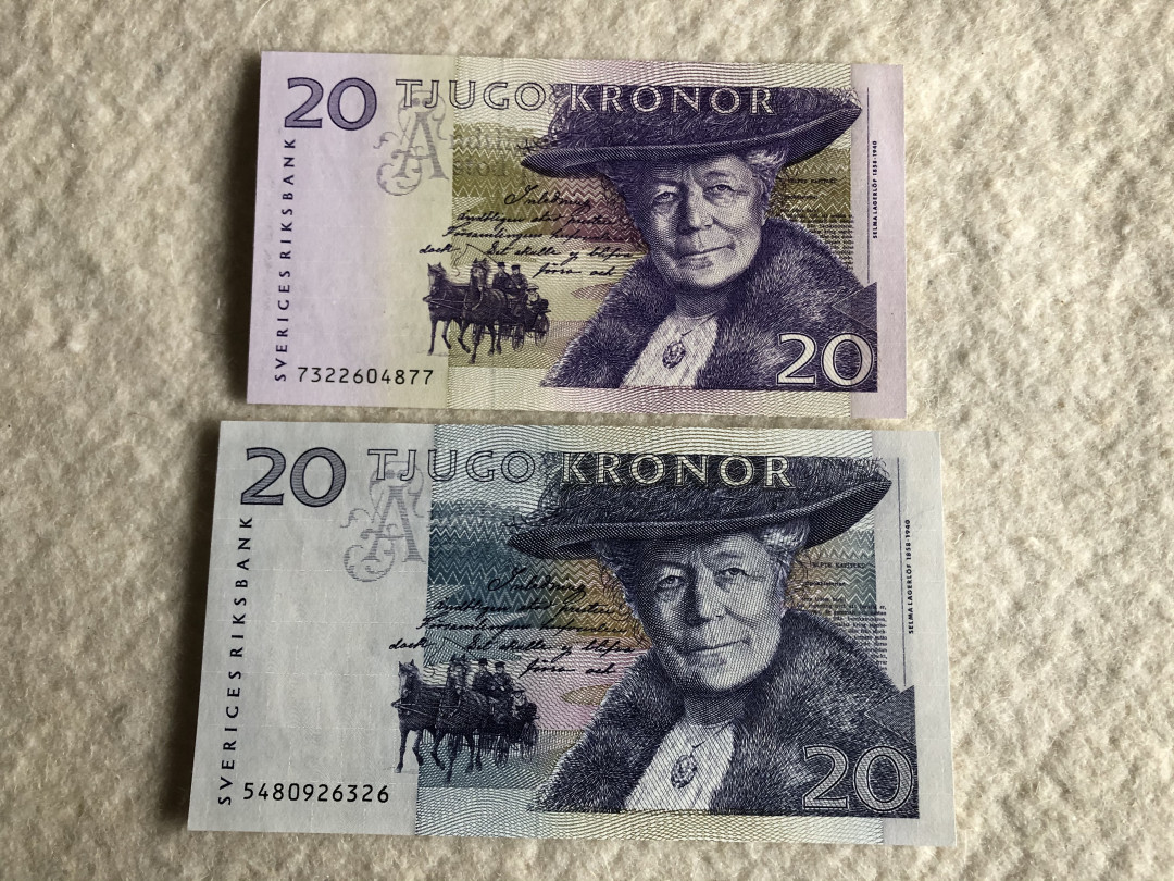 【收藏联盟】第114期拍卖（2019收官之作）——爪哇舞者 【一组4张】瑞典 1994年 20克朗、1997年20克朗&1996年 50克朗、2004年50克朗 均为UNC- 