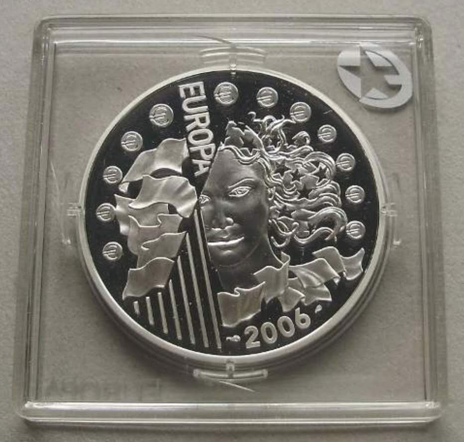 【币观天下】第九十六期钱币拍卖 法国2006年舒曼欧洲日的演讲银币 22克精制银币