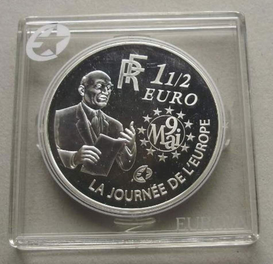 【币观天下】第九十六期钱币拍卖 法国2006年舒曼欧洲日的演讲银币 22克精制银币