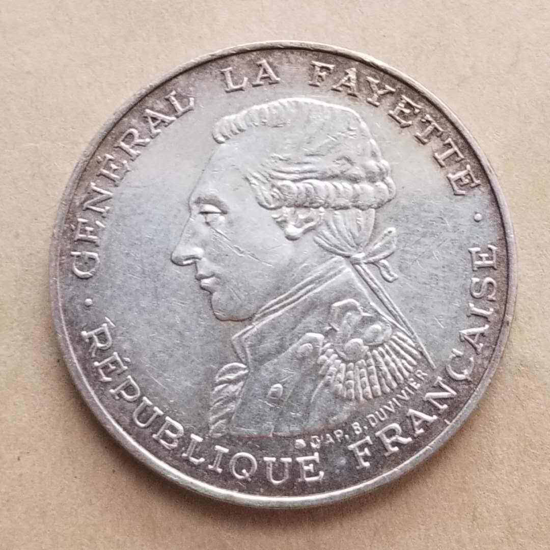 【币观天下】第九十六期钱币拍卖 法国1987年拉法伊特纪念银币