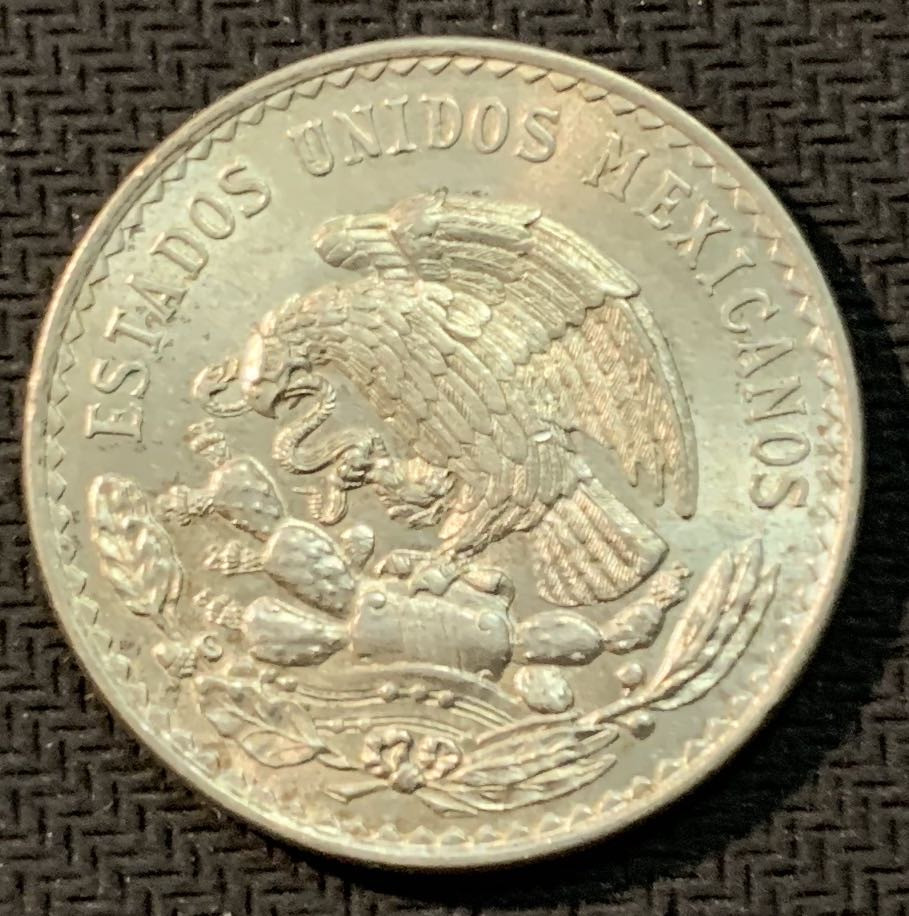 紫瑗钱币—微拍第13期 —批发场 墨西哥 1948年 胡安 阿尔瓦雷斯 1比索 14克 0.5银