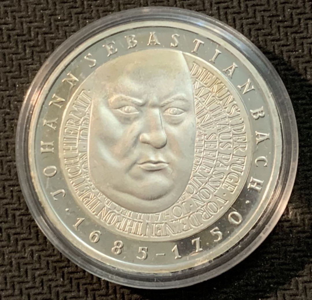 紫瑗钱币—微拍第13期 —批发场 德国 2000年 J厂 约翰纳逝世250周年 10马克 15.5克 0.925银 精制 