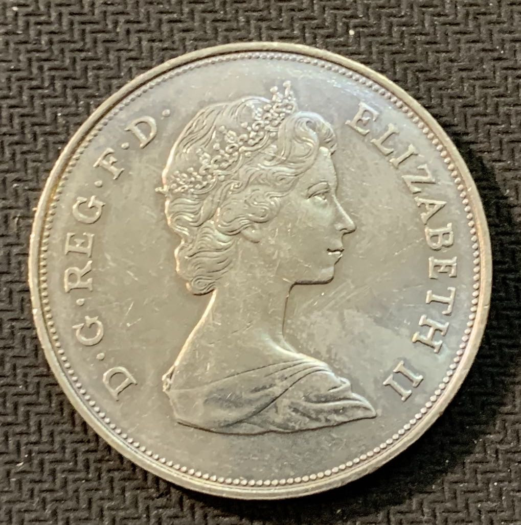 紫瑗钱币—微拍第13期 —批发场 英国 1981年 查尔斯和戴安娜 25便士 镍币 克朗型