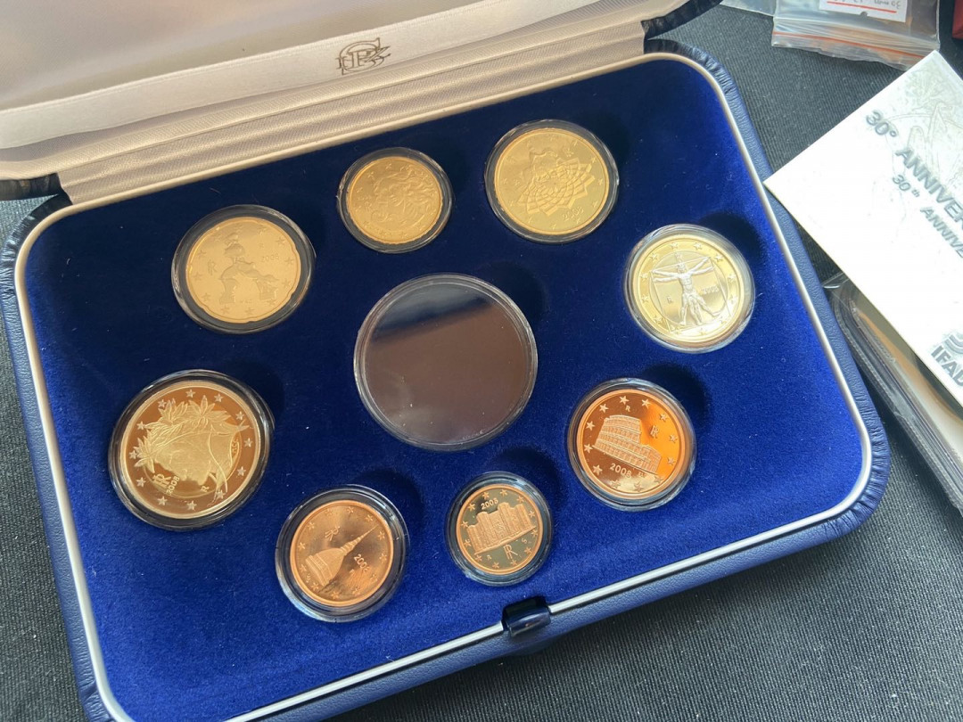 【币观天下】第九十六期钱币拍卖 【意大利】2008年精致套币+银币【9枚】