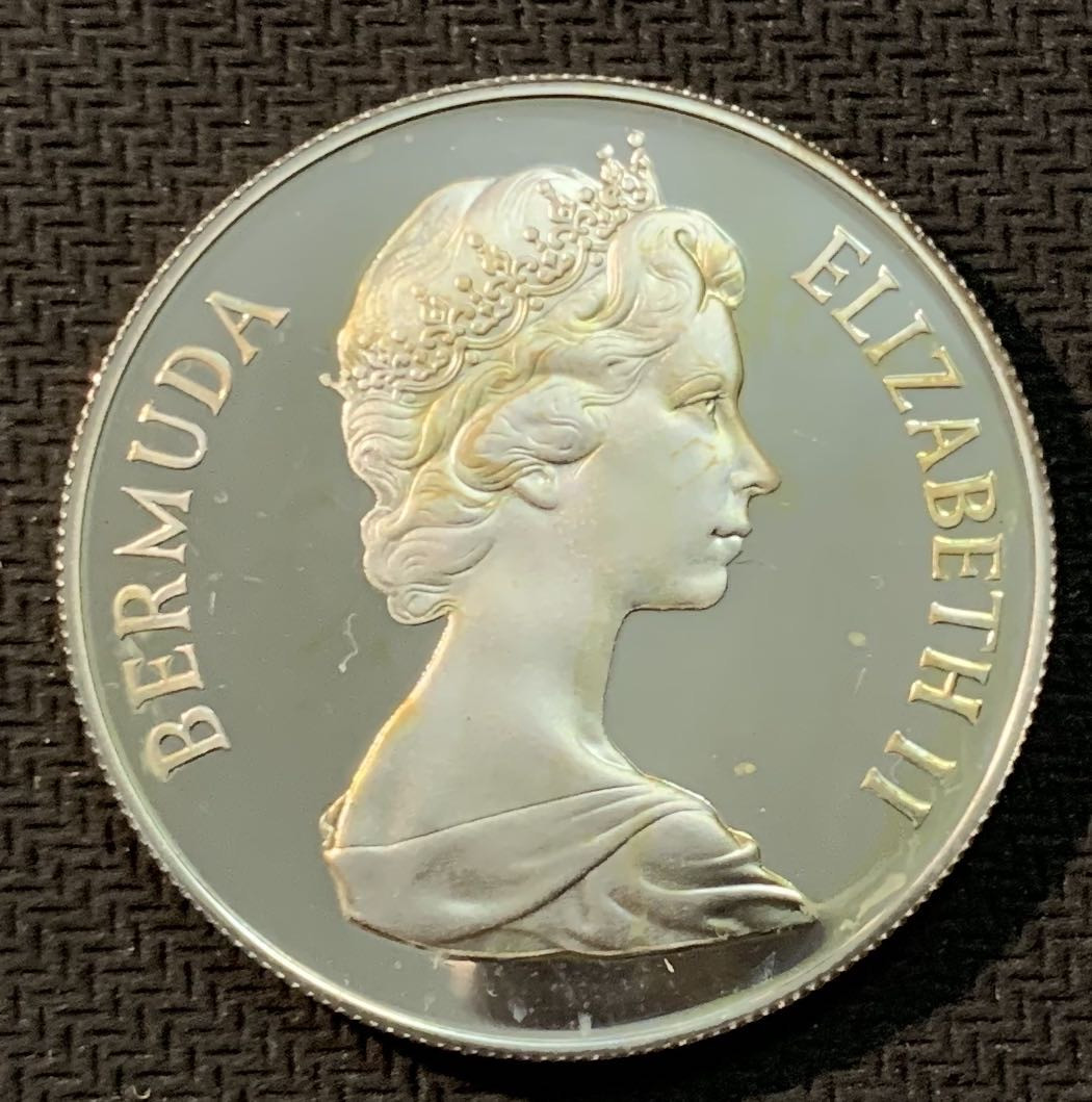 紫瑗钱币—微拍第13期 —批发场 百慕大 1981年 查尔斯和戴安娜大婚 1元 28.28克 0.925银 精制