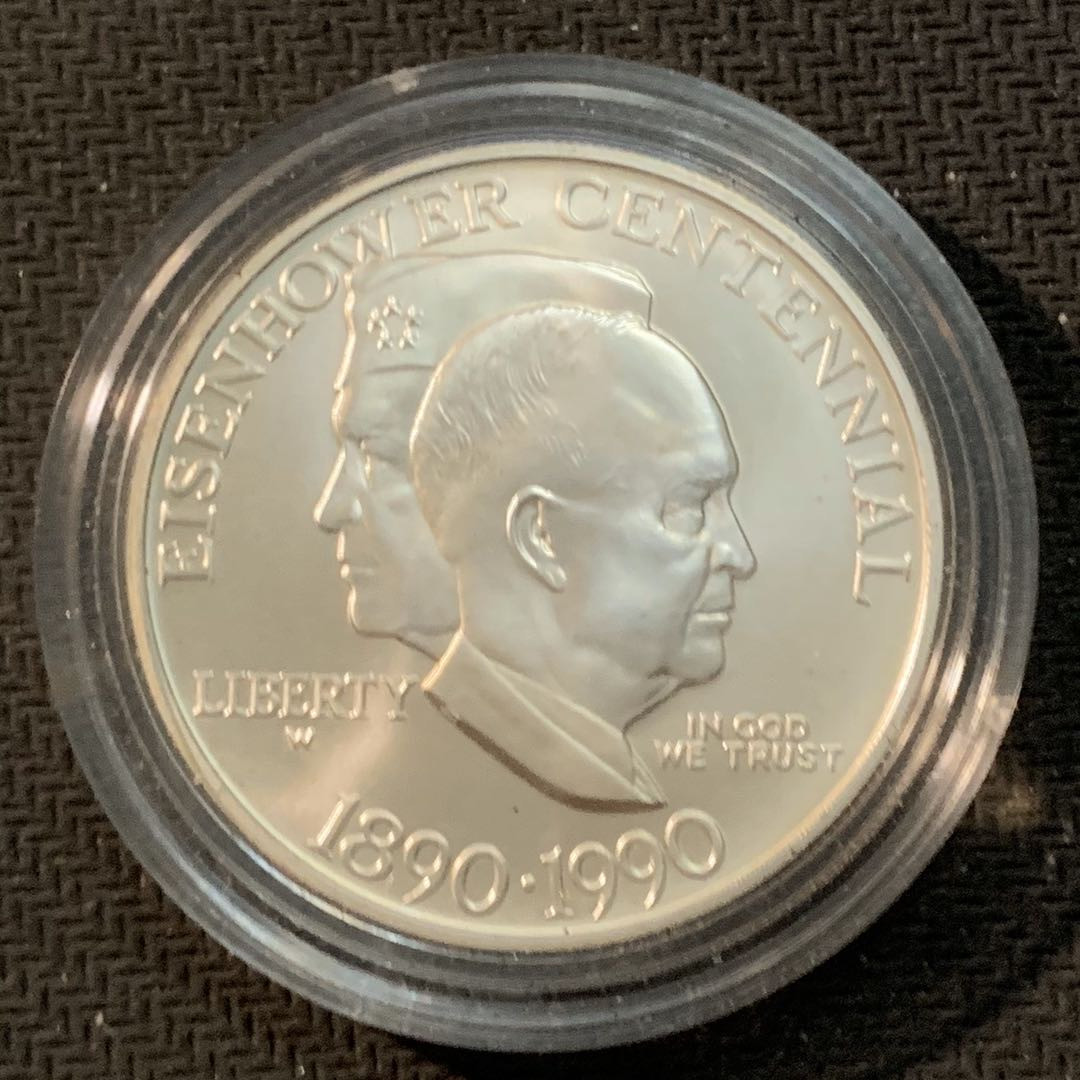 紫瑗钱币—微拍第13期 —批发场 美国 1990年 艾森豪威尔 1元 银币 26.73 0.925银