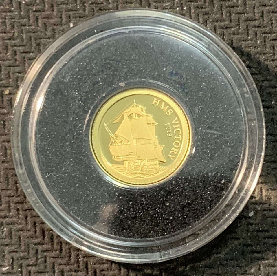 紫瑗钱币—微拍第13期 —批发场 库克 2013年 HMS号访问 1元 0.5克 0.999金