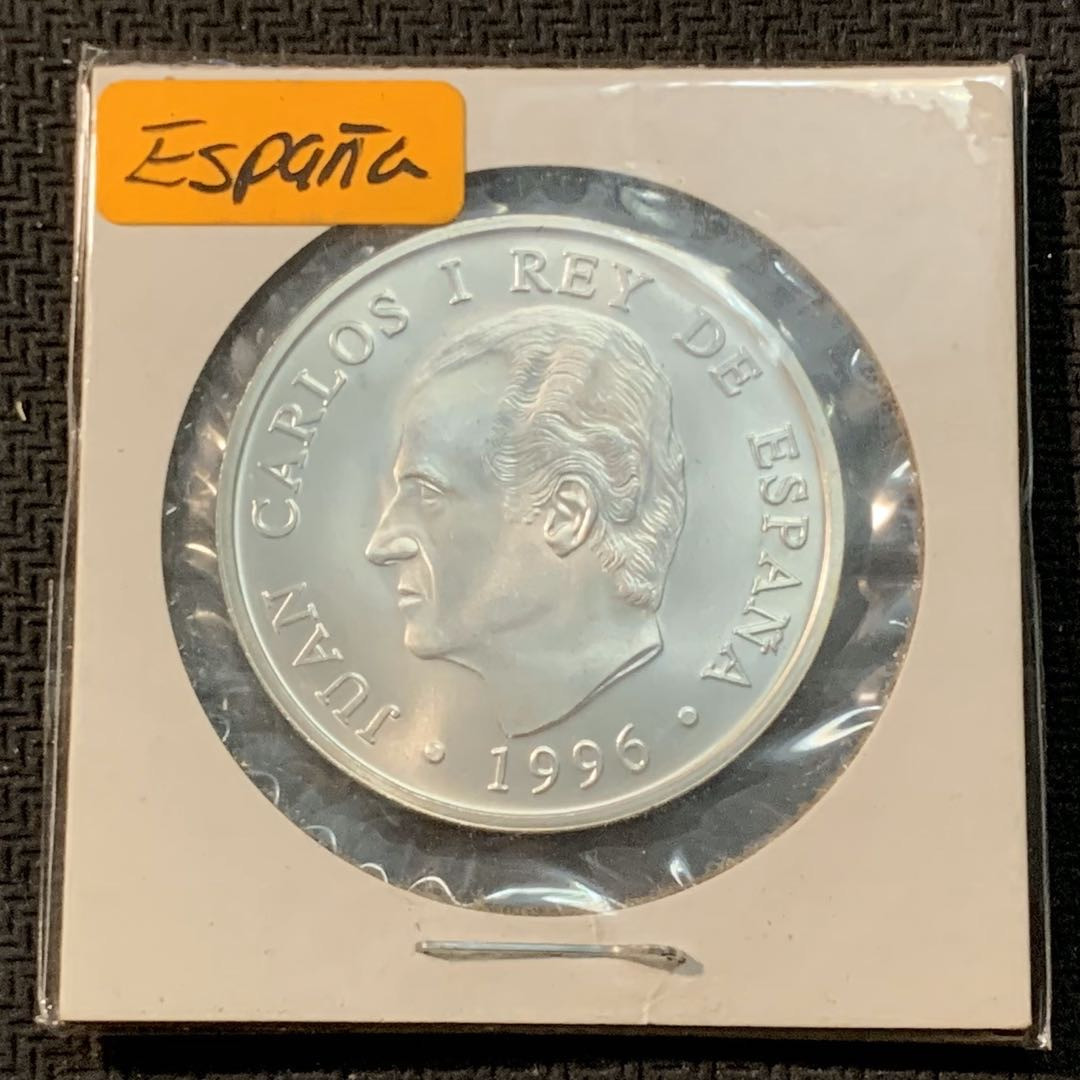 紫瑗钱币—微拍第13期 —批发场 西班牙 1996年 达吉亚 2000比塞塔 18克 0.925银