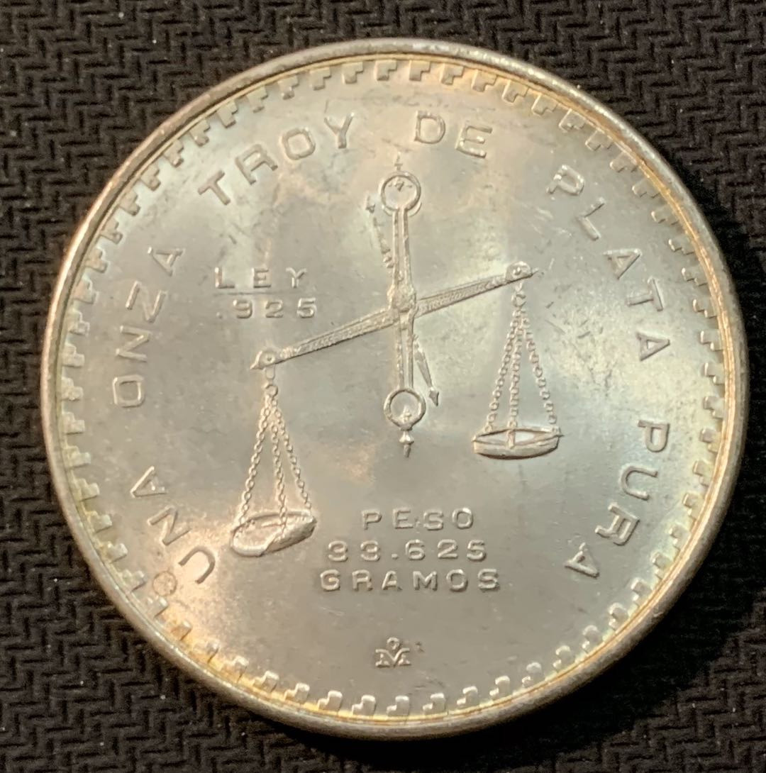 紫瑗钱币—微拍第13期 —批发场 墨西哥 1979年  天平 1盎司 银币 33.625克 0.925银