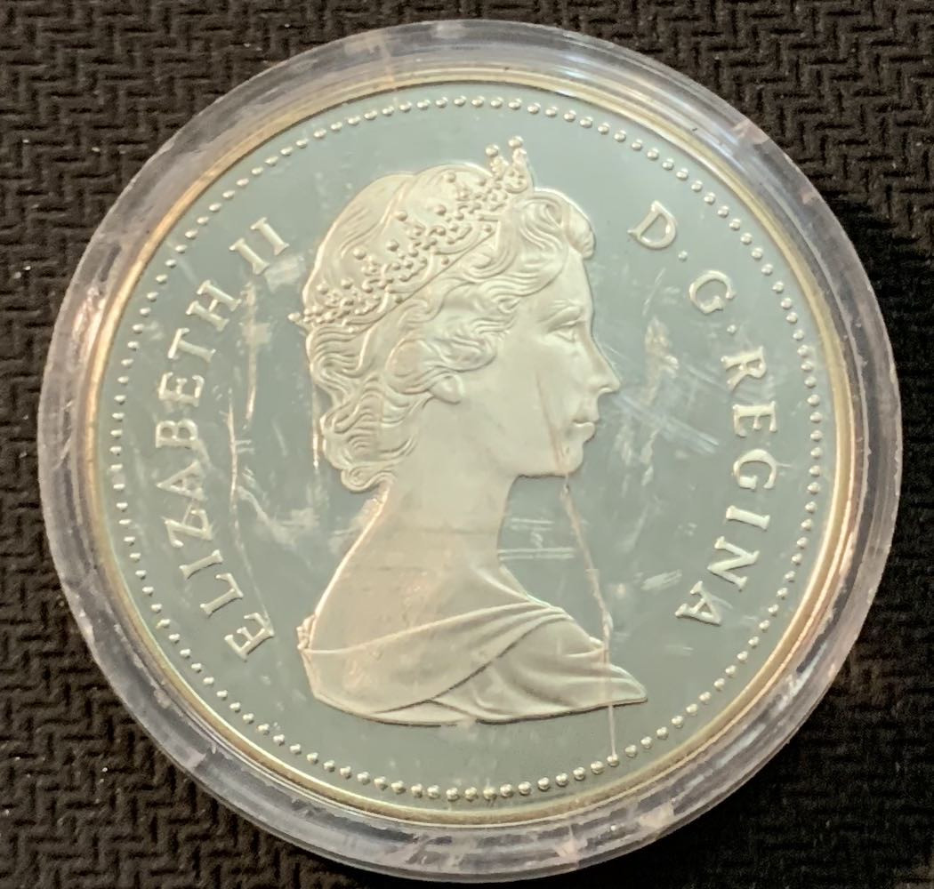 紫瑗钱币—微拍第13期 —批发场 加拿大 1989年 探索马更些河 200周年 1元 23.3克 0.5银 精制