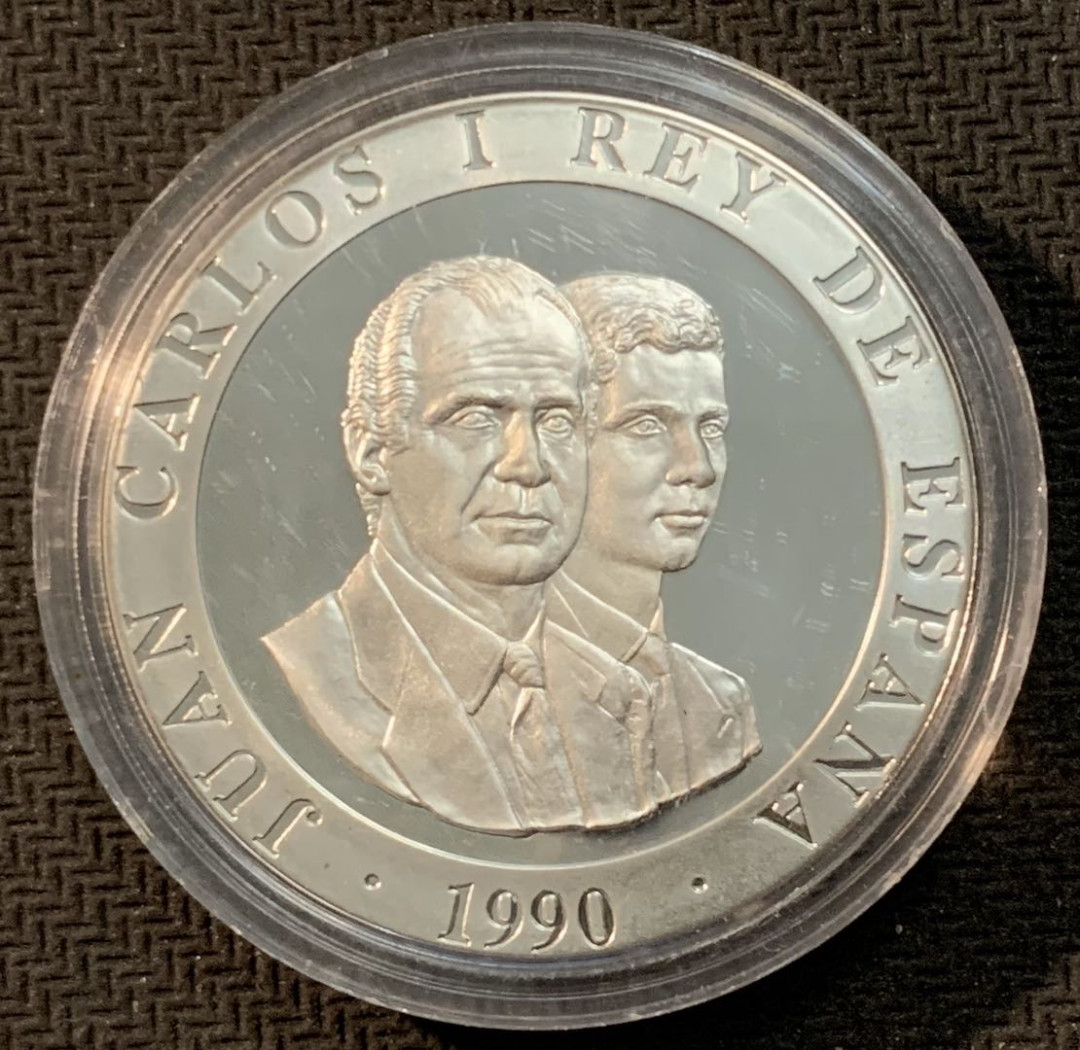 紫瑗钱币—微拍第13期 —批发场 西班牙 1990年 奥运会 足球 2000比塞塔 27克 0.925银 精制