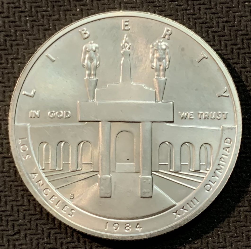 紫瑗钱币—微拍第13期 —批发场 美国 1984年  洛杉矶奥运会 场馆 1元 26.73克 0.9银