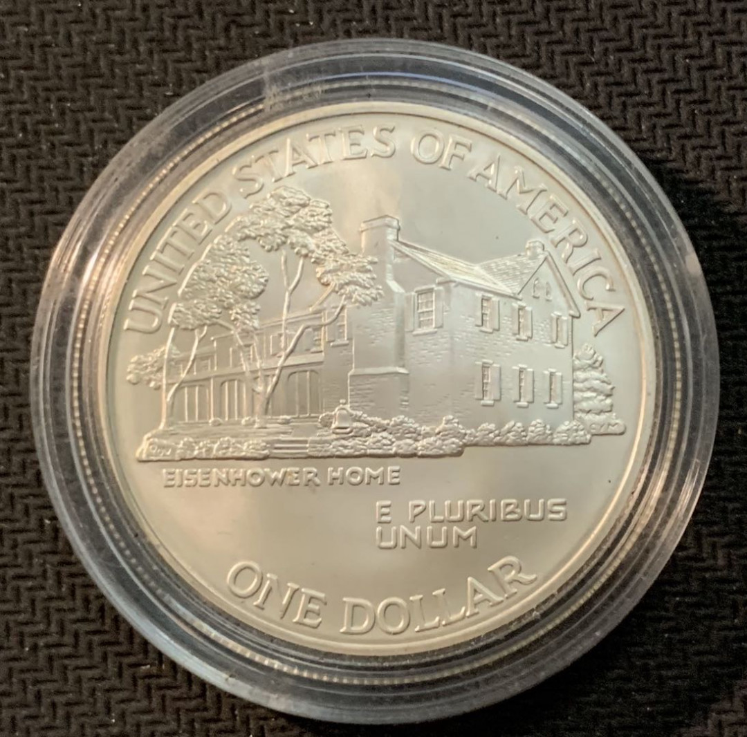 紫瑗钱币—微拍第13期 —批发场 美国 1990年 艾森豪威尔 1元 银币 26.73 0.925银