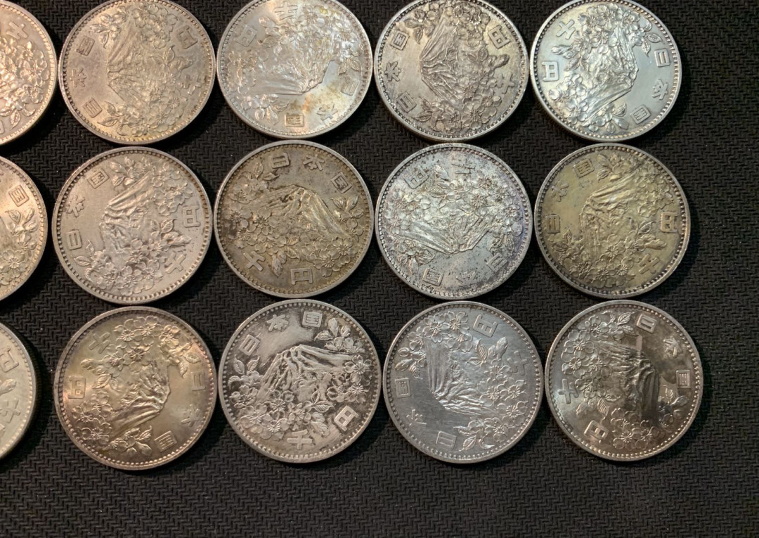 紫瑗钱币—微拍第14期  日本 1964年 奥运会 1000元 20枚一组 共400克 0.925银