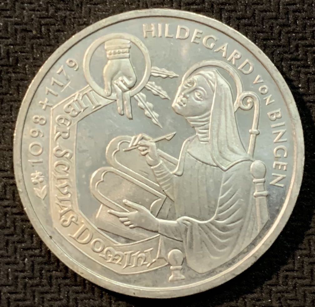 紫瑗钱币—微拍第14期  德国 1998年 G厂 希尔德加德900周年 10马克 15.5克 0.925银 