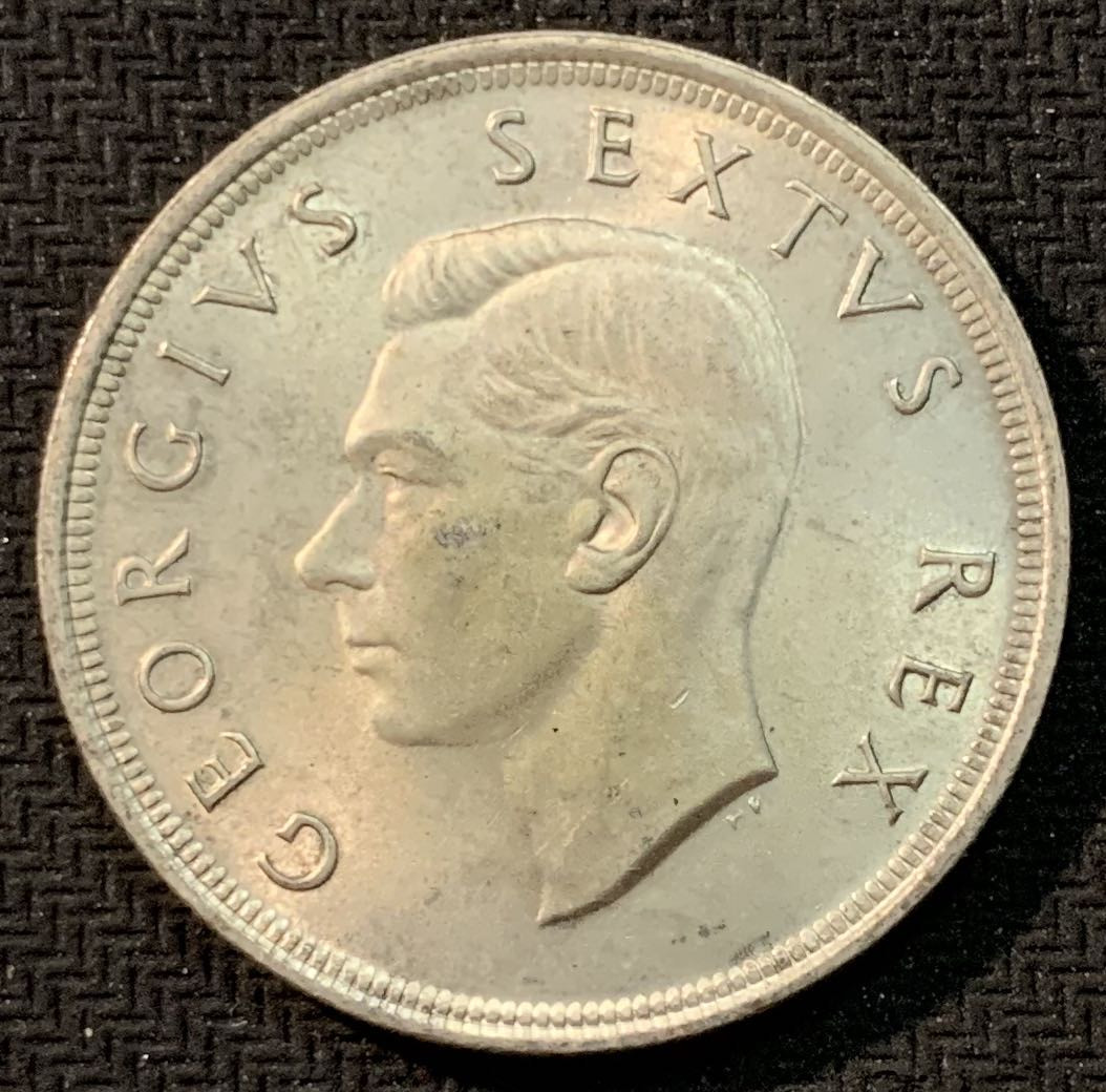 紫瑗钱币—微拍第14期  南非 1952年 乔治6世 发现开普敦 5先令 28.28 0.5银