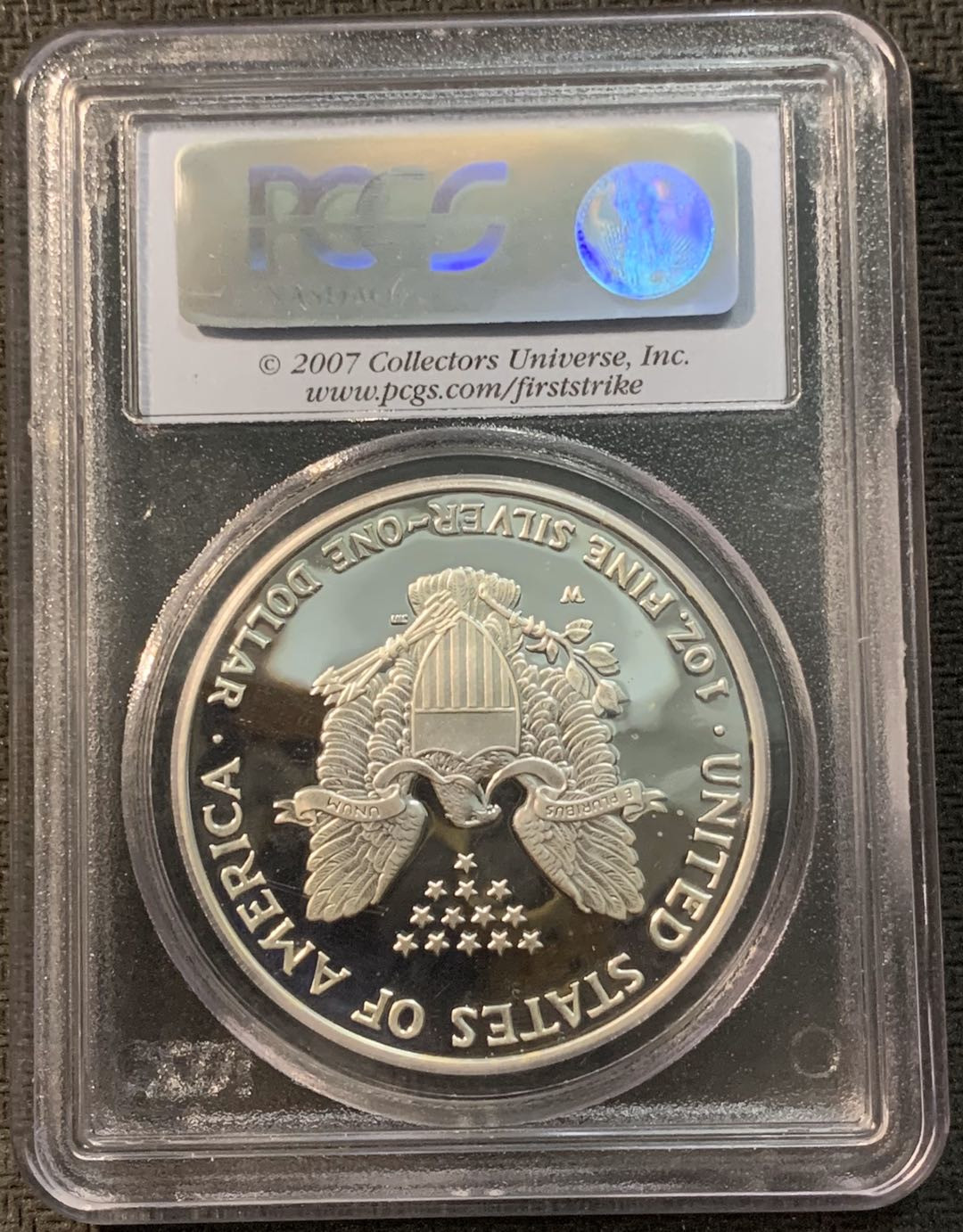 紫瑗钱币—微拍第14期  美国 2007年 行走投资银币 1美元 PCGS PR69 DCAM 首期版