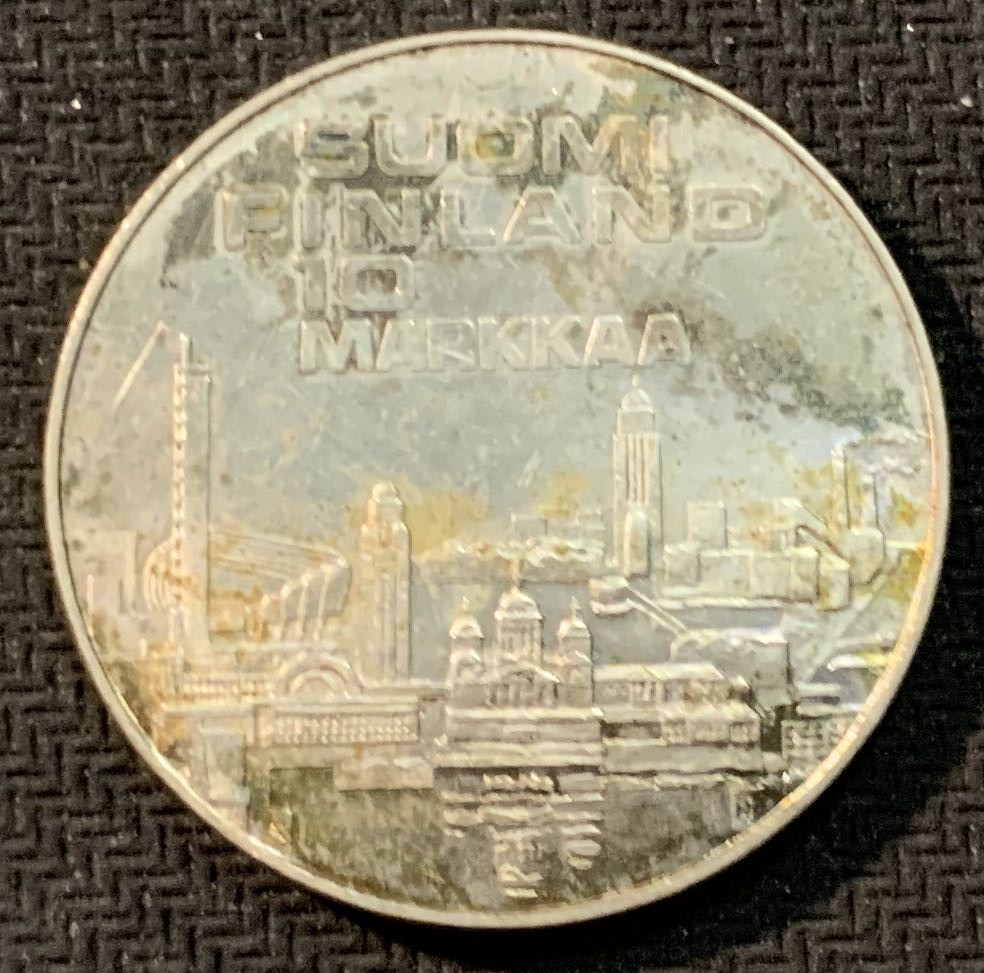 紫瑗钱币—微拍第14期  芬兰 1971年 欧洲田径赛 10马克 24.2克 0.5银