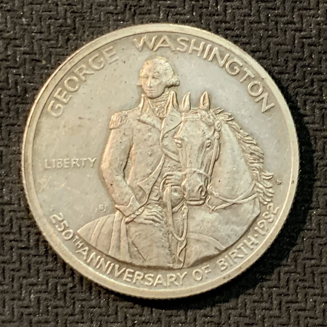 紫瑗钱币—微拍第14期  美国 1982年  华盛顿250周年 50美分 12.5克 0.9银