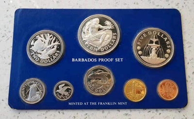 【随心拍&Getcoins】现代钱币拍卖第四十四期 巴巴多斯1976年精制套币8枚