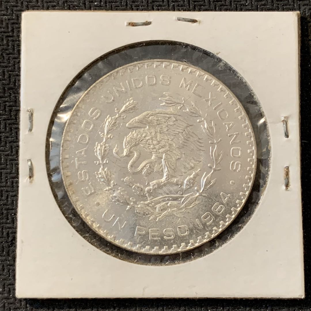 紫瑗钱币—微拍第15期 墨西哥 鹰洋专场 墨西哥 1969年 人物 1比索 银币 