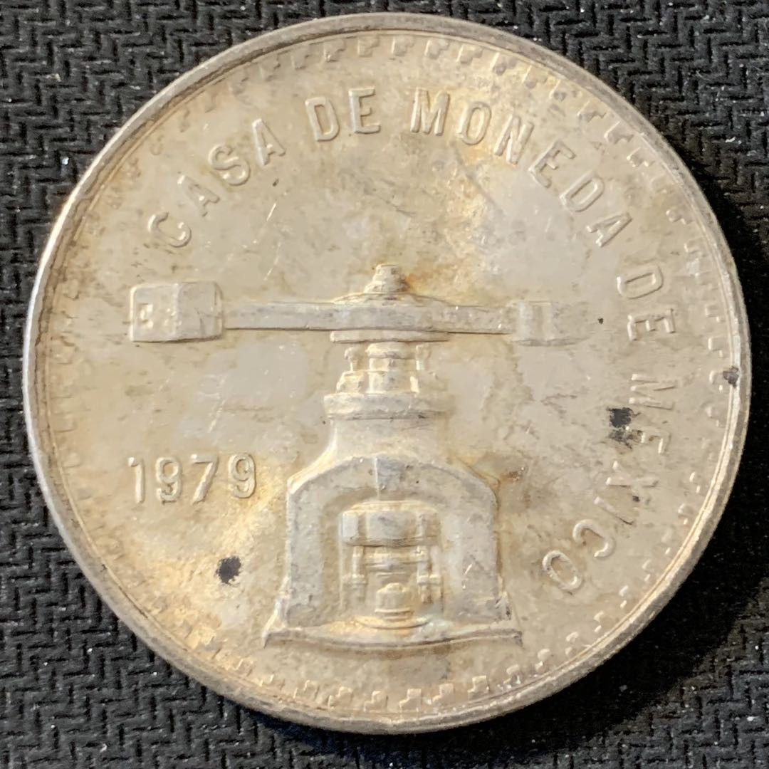 紫瑗钱币—微拍第15期 墨西哥 鹰洋专场 墨西哥 1979年  天平 1盎司 银币 33.625克 0.925银