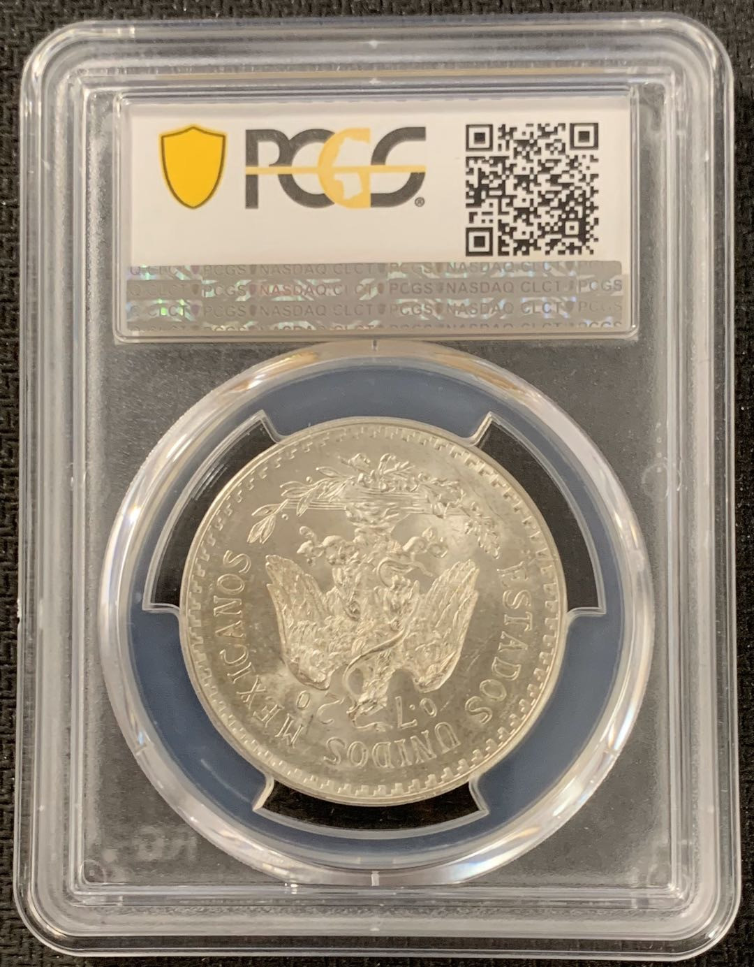 紫瑗钱币—微拍第15期 墨西哥 鹰洋专场 墨西哥 1943年 鹰洋 1比索 16.6克 PCGS MS65