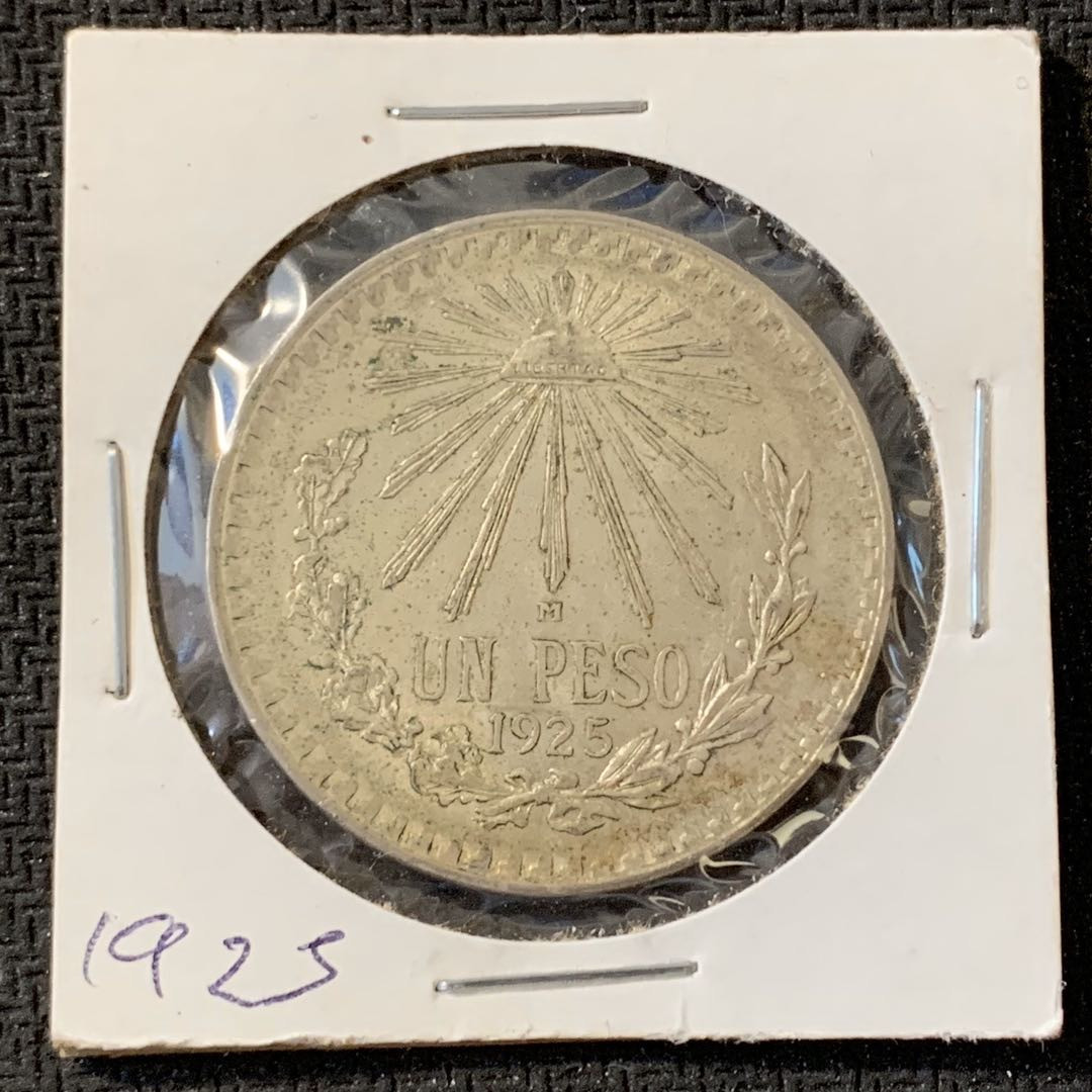 紫瑗钱币—微拍第15期 墨西哥 鹰洋专场 墨西哥 1925年 鹰洋 1比索 16.6克 0.72银 